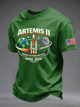 Men's To The Moon And Beyond Printed Casual T-shirt