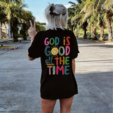 God Is Good All The Time Printed Women's T-shirt