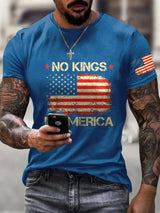 🔥Buy 3 Get 15% Off🔥Men's  No King in America Print Casual  T-Shirt