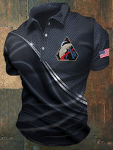 Men's Print Short-Sleeve Polo Shirt