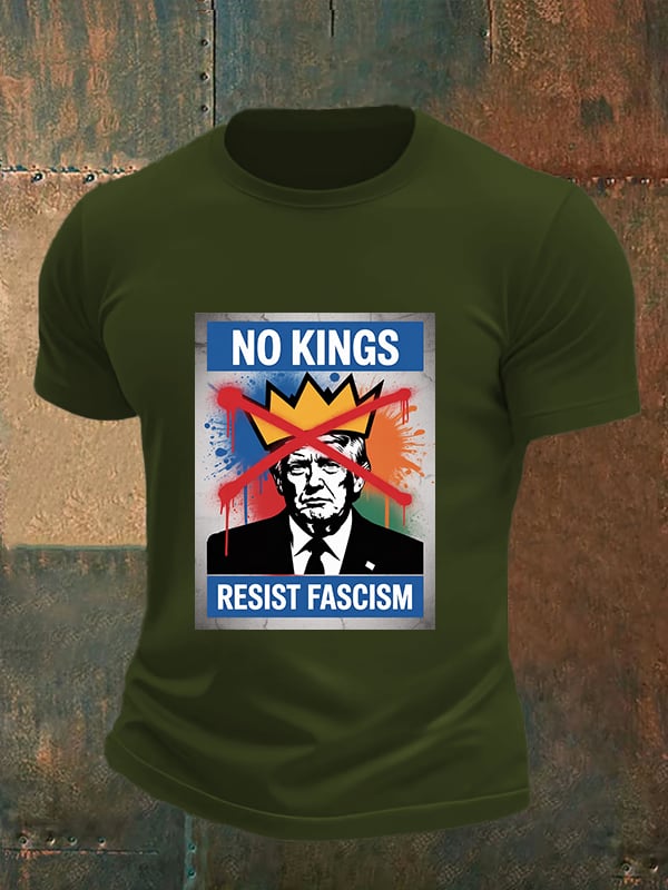 Men's   NO KINGS RESIST FASCISM T-shirt