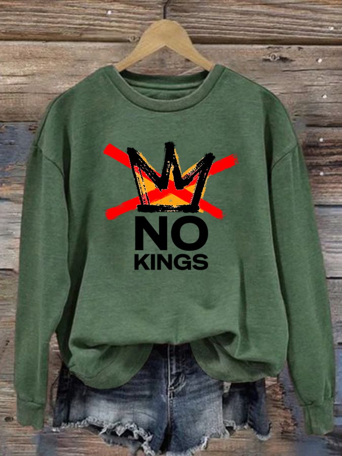 🔥Buy 3 Get 15% Off Women's  America has No Kings Printed Casual Sweatshirt