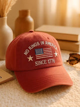 Retro No Kings Since 1776 in America Baseball Cap