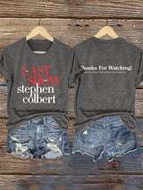 Retro Last Show Tree Print T-Shirt