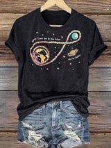 Women's  Fun Planet Print T-Shirt