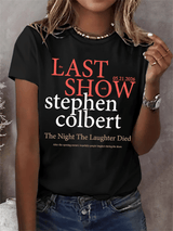Retro Last Show 05.21.2026 The Night The Laughter Died After The Opening Monol, Hopefully People Laughed During The Show Print T-Shirt