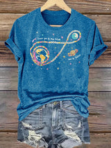 Women's  Fun Planet Print T-Shirt