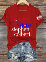 🔥Buy 3 Get 15% Off🔥V-Neck Retro  Last Show 05.21.2026 The Night The Laughter Died Print T-Shirt