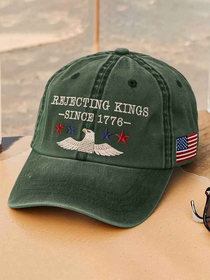 🔥Buy 3 Get 15% Off🔥Unisex 'Rejecting Kings Since 1776 ' Printed Hat