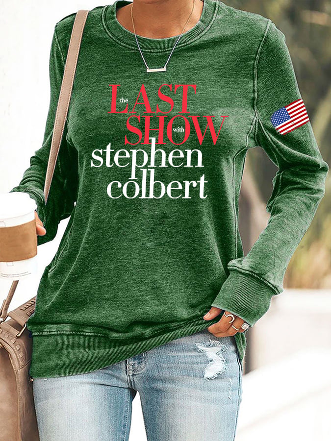 Retro Last Show Print Sweatshirt