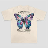 God Turns Broken Pieces Into Masterpieces Printed Women's T-shirt