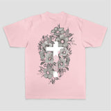 Floral Cross Printed Women's T-shirt