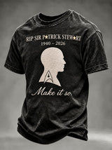 Men's Casual Commemorative Printed Short-Sleeve T-Shirt