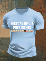 🔥Buy 3 Get 15% Off🔥Men's  History Of US Presidents Print T-Shirt