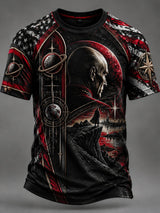 Men's In Loving Memory of Our Captain Printed Casual Tops
