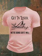 Men's  WE'RE DOING GOD'S WILL  Print  T-Shirt