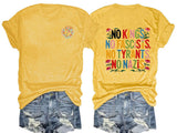 No Kings In America Print  T-shirt