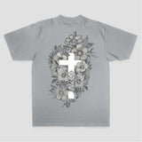 Floral Cross Printed Women's T-shirt