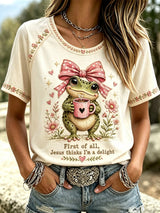 Women's 'Jesus Thinks I'm A Delight' Printed Casual T-Shirt