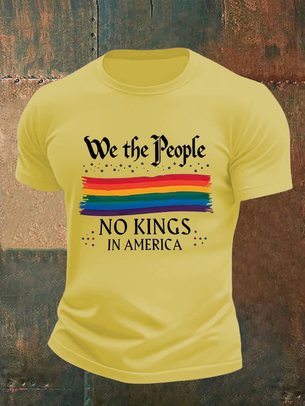 🔥Buy 3 Get 15% Off🔥Men's  We the People NO KINGS IN AMERICA  print  T-Shirt
