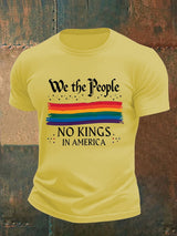 🔥Buy 3 Get 15% Off🔥Men's  We the People NO KINGS IN AMERICA  print  T-Shirt
