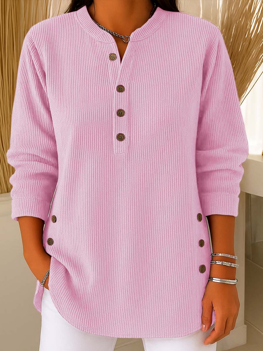 CLEARANCE SALE🔥 Women's Casual Solid Crew Neck Loose Knit Pullover