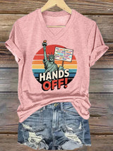 🔥Buy 3 Get 15% Off🔥Women's Casual Hands Off Printed T-Shirt