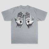 Hollowed Hands Printed Men's T-shirt