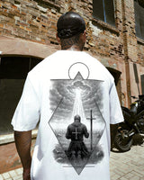 Knight Under Divine Light Printed Men's T-shirt