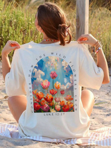 Consider How The Wild Flowers Grow Printed Women's T-shirt