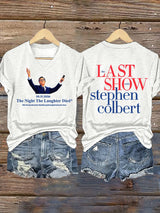 V-Neck Retro Last Show 05.21.2026 The Night The Laughter Died After The Episode Ended. Hopefully People Laughed During The Show Print T-Shirt