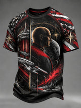 Men's In Loving Memory of Our Captain Printed Casual Tops