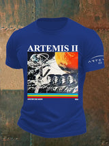 Men's  Lunar Landing Character Print T-Shirt