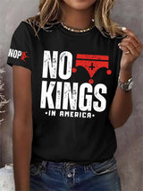 🔥Buy 3 Get 15% Off Retro No Kings In America Print T-Shirt