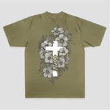 Floral Cross Printed Women's T-shirt