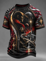 Men's In Loving Memory of Our Captain Printed Casual Tops
