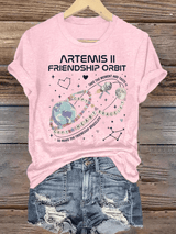 Women's  Fun Planet Print T-Shirt