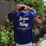Jesus Is King Printed Men's T-shirt