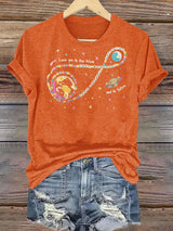Women's  Fun Planet Print T-Shirt