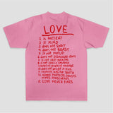 Love 1 Is Patient 2 Is Kind 3 Does Not Envy 4 Does Not Boast 5 Is Not Proud 6 Does Printed Women's T-shirt