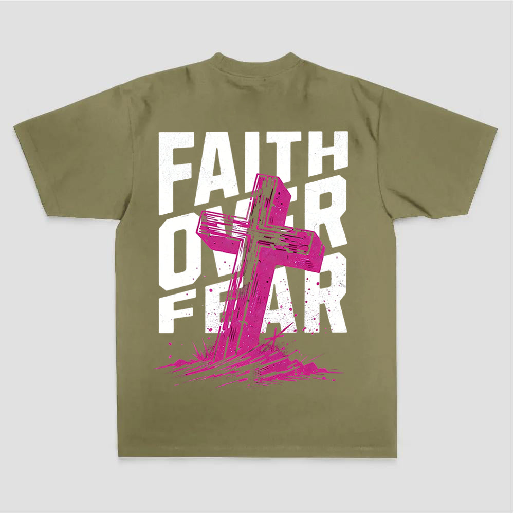 Faith Over Fear Printed Women's T-shirt