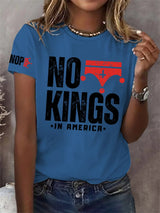 🔥Buy 3 Get 15% Off Retro No Kings In America Print T-Shirt