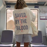 Saved By The Blood Printed Women's T-shirt