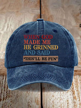 Unisex Faux Embroidered Faith Baseball Cap