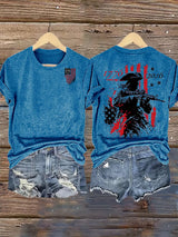 Women's  250th Anniversary Distressed American Flag 2-sided Shirt
