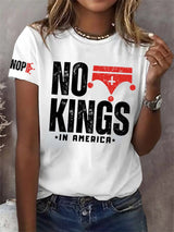 🔥Buy 3 Get 15% Off Retro No Kings In America Print T-Shirt