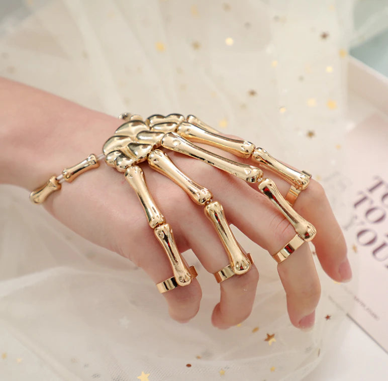 bunnykachu punk skull bracelet