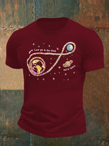 Men's  Fun Planet Print T-Shirt