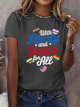 Women's With liberty and justice for all  T-Shirt