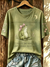 Women's Fun Frog-Print Top